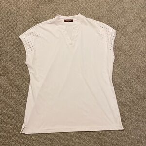 NWOT Felisou Tennis Quick Dry V Neck Moisture Wicking Golf Top Women’s White XL